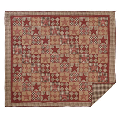 Dawson Star-Tan Rustic Star Cotton Quilt