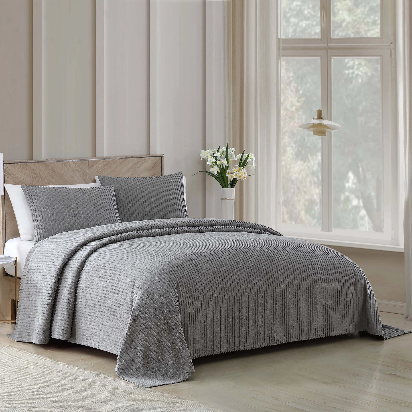 Channel Chenille Bedspread