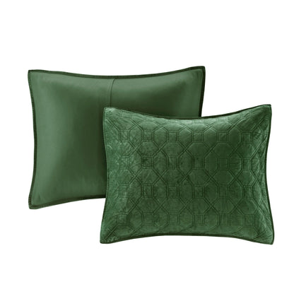 Madison Park Emery 3 Piece Velvet Quilt Set