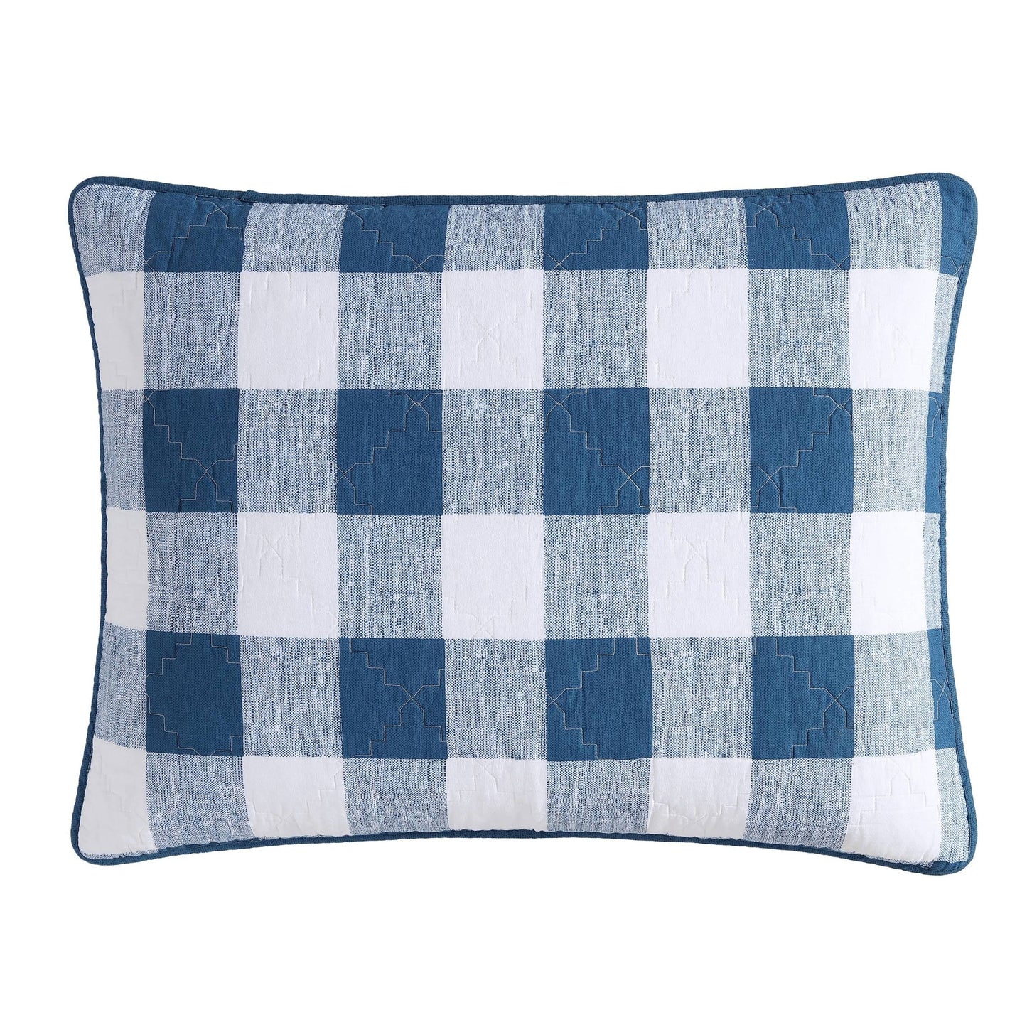 Wrangler Flagstaff Check Blue Cotton Quilt Set