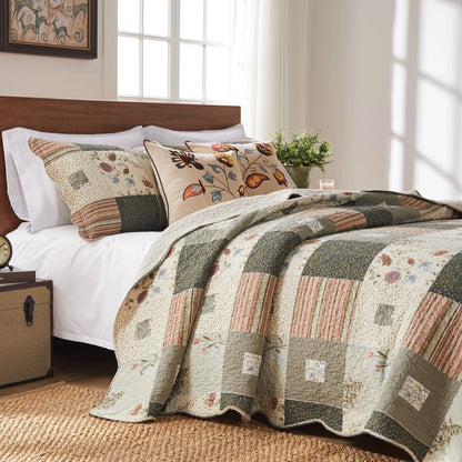 Greenland Home Fashions Sedona 100 Percent Cotton Quilt Set