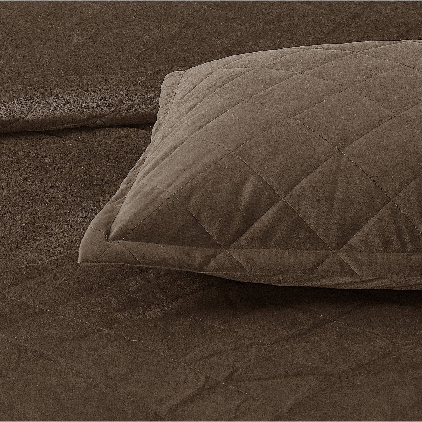 Serenta Velvet Quilts 5 Piece Ultra Soft Floor Touching Bedspread Set