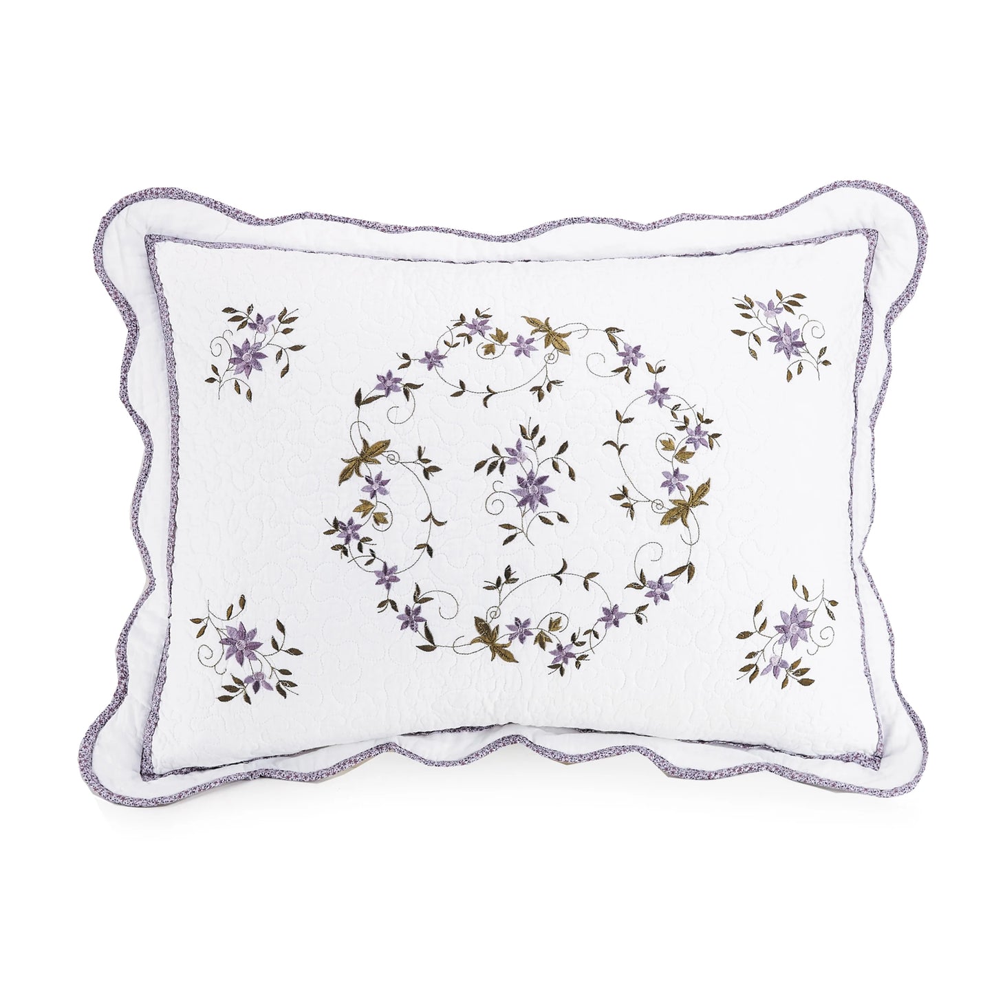 Modern Heirloom Gwen Floral Embroidered Quilt Set