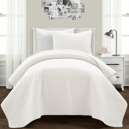 Copper Grove Balm Diamond Oversized Cotton 3-piece Quilt Set