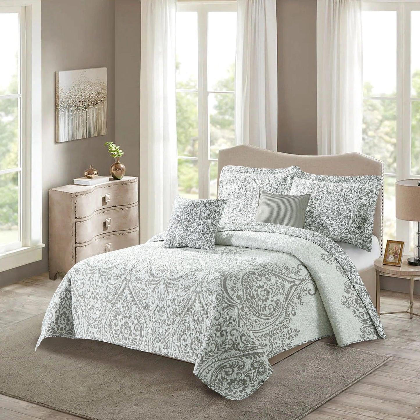 Serenta Visionary Microfiber 5-piece Quilt Set