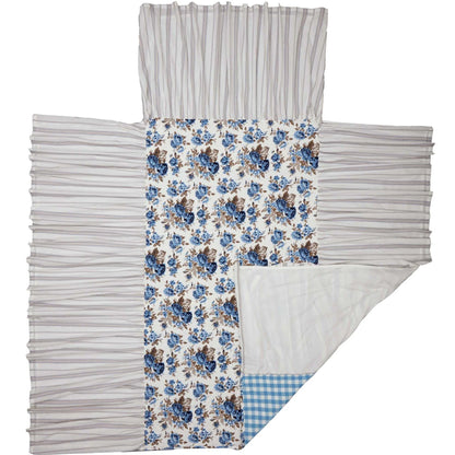 Annie Floral Coverlet- Blue or Portabella
