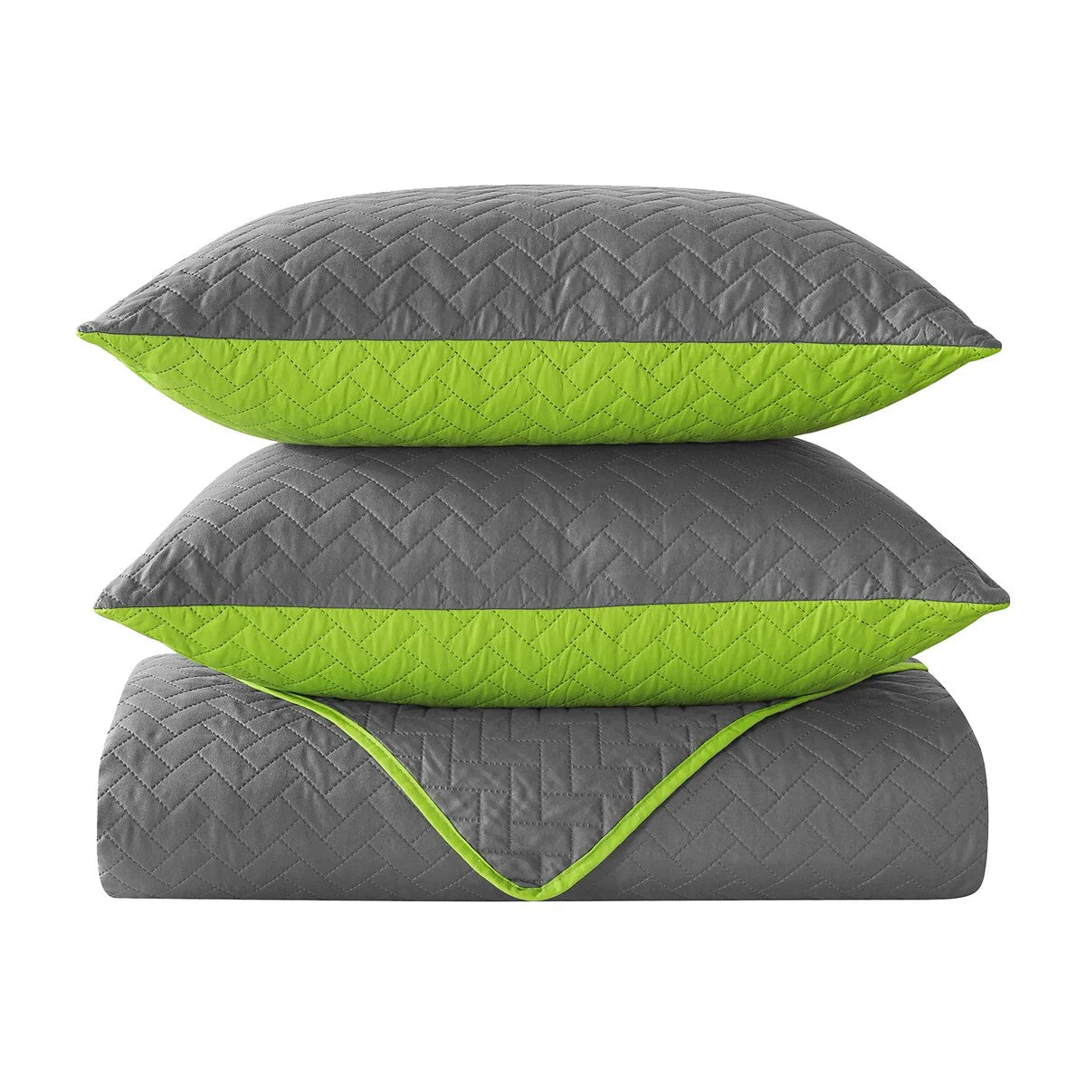 3-piece Fashionable Solid Embossed Quilt Set Bedspread Cover