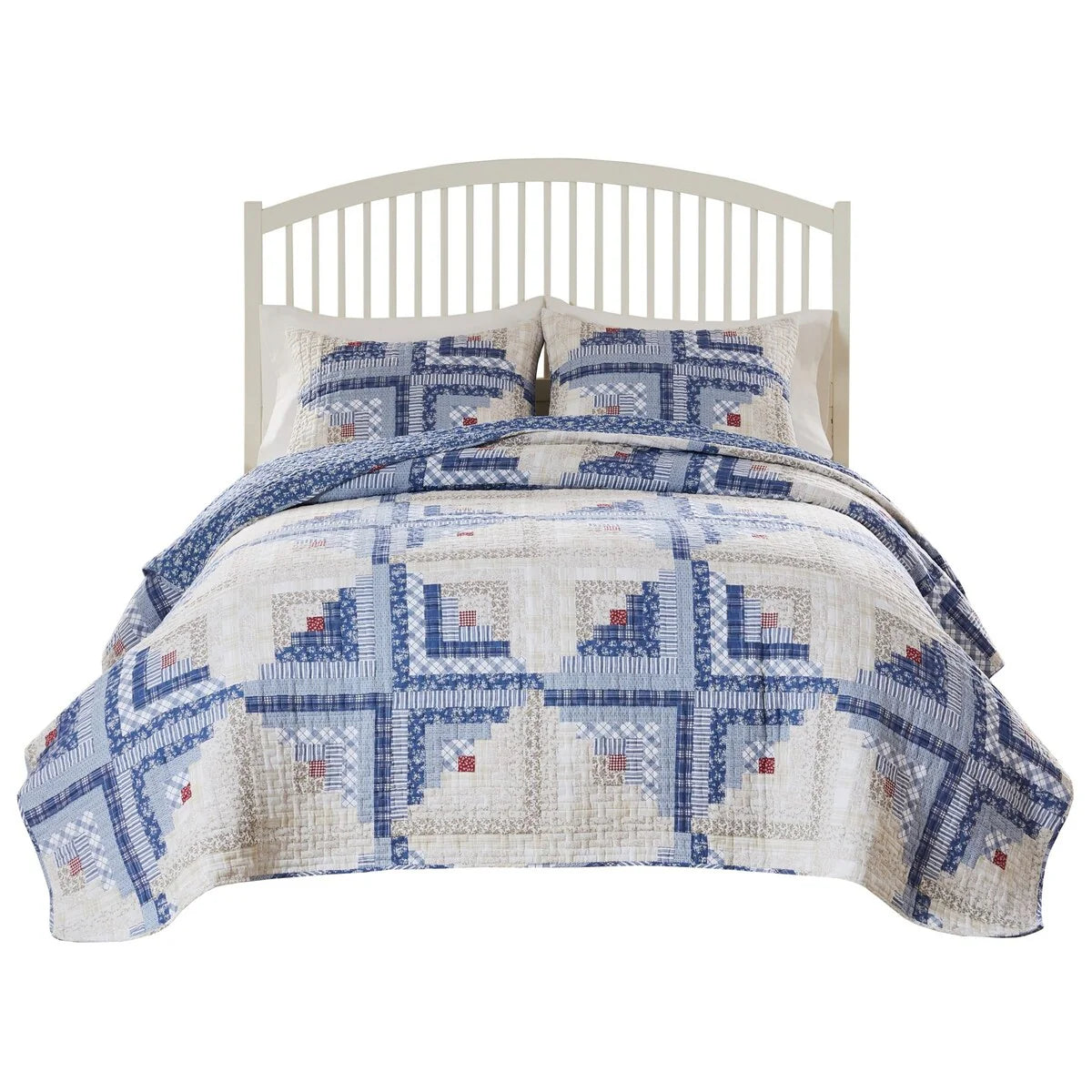Greenland Home Finely Stitched Cottage Cabin Traditional Quilt Set