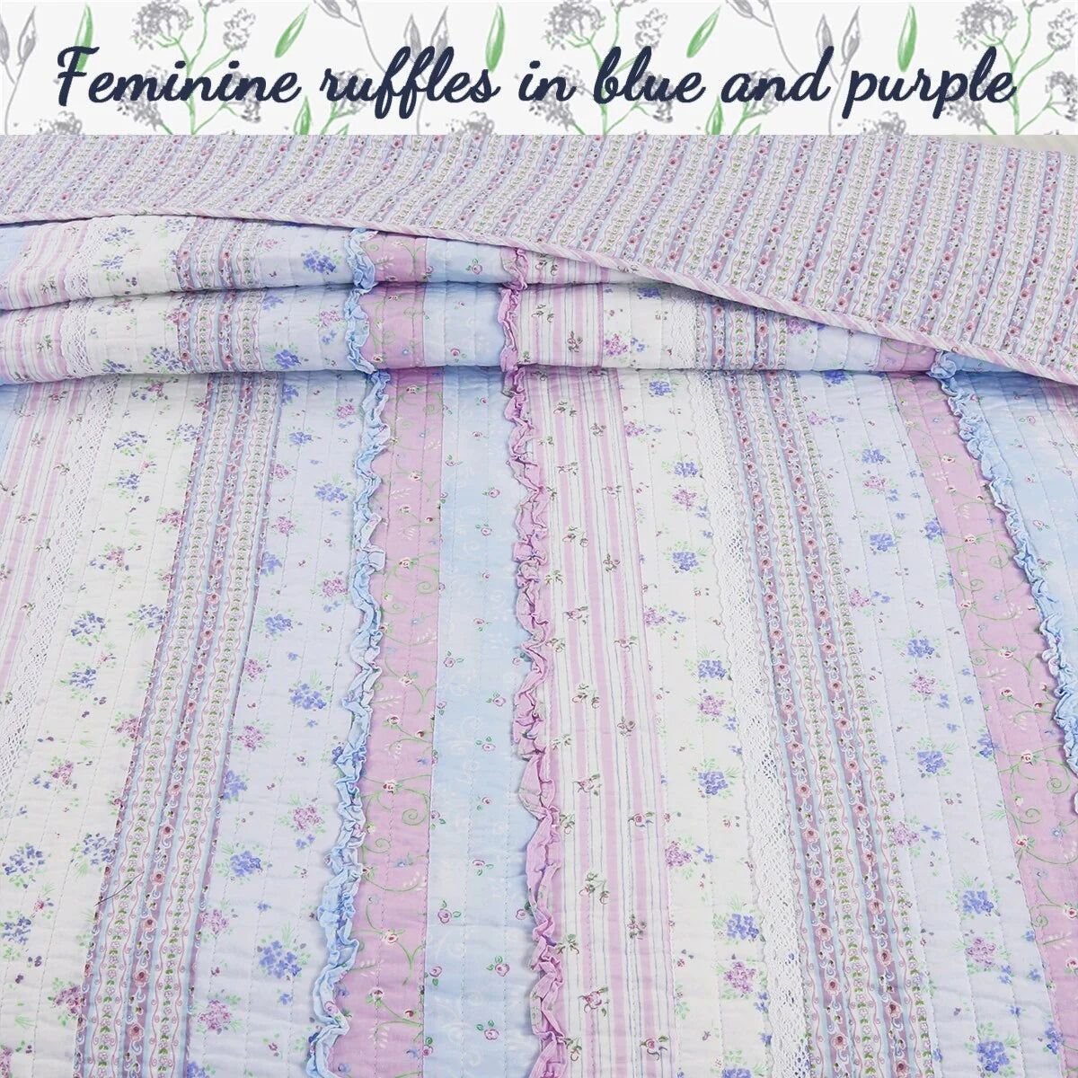 Porch & Den Gwinnett Chic Lace Quilt Bedding Set
