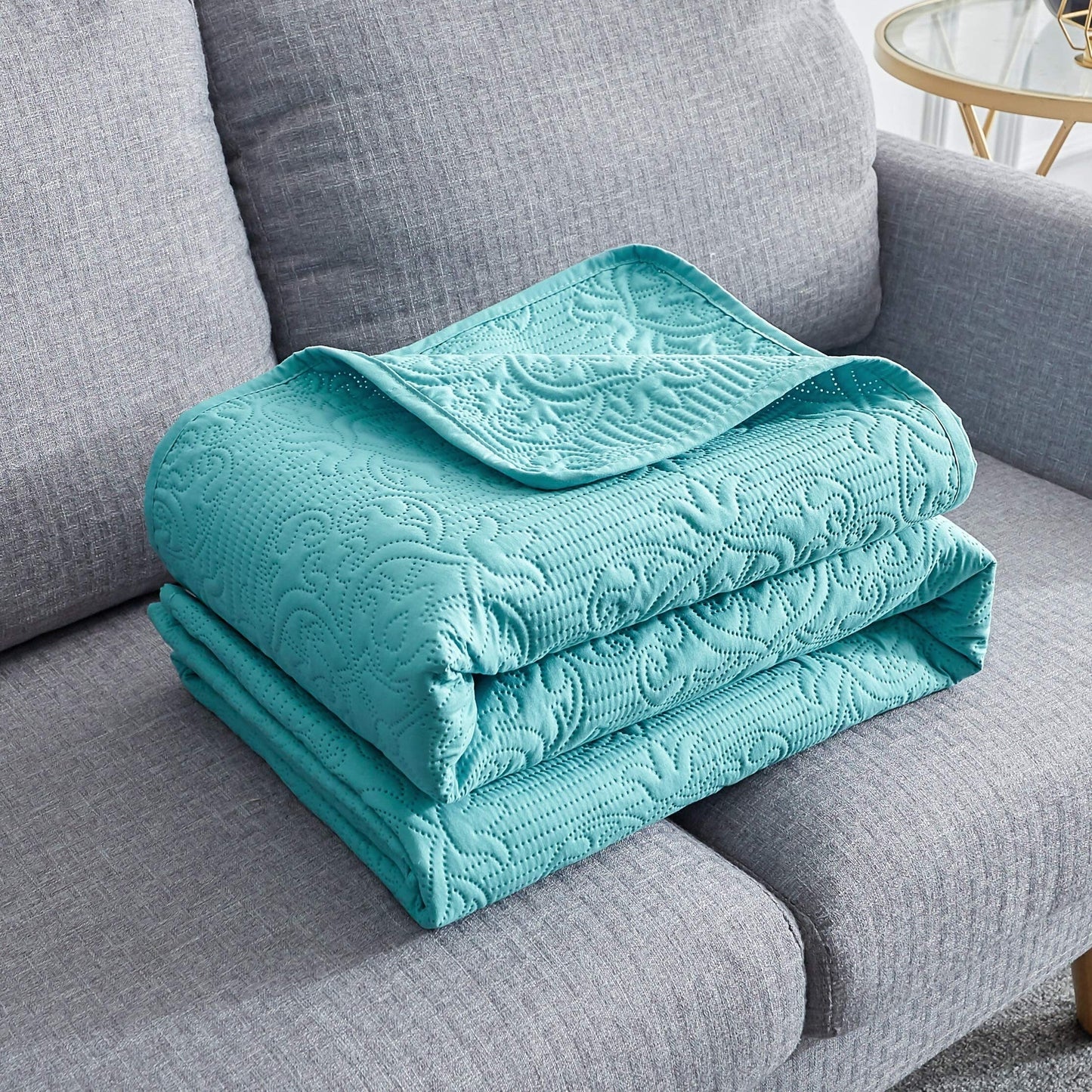 Sophia & William Bed Quilt Bedspread Coverlet - Reversible, Lightweight