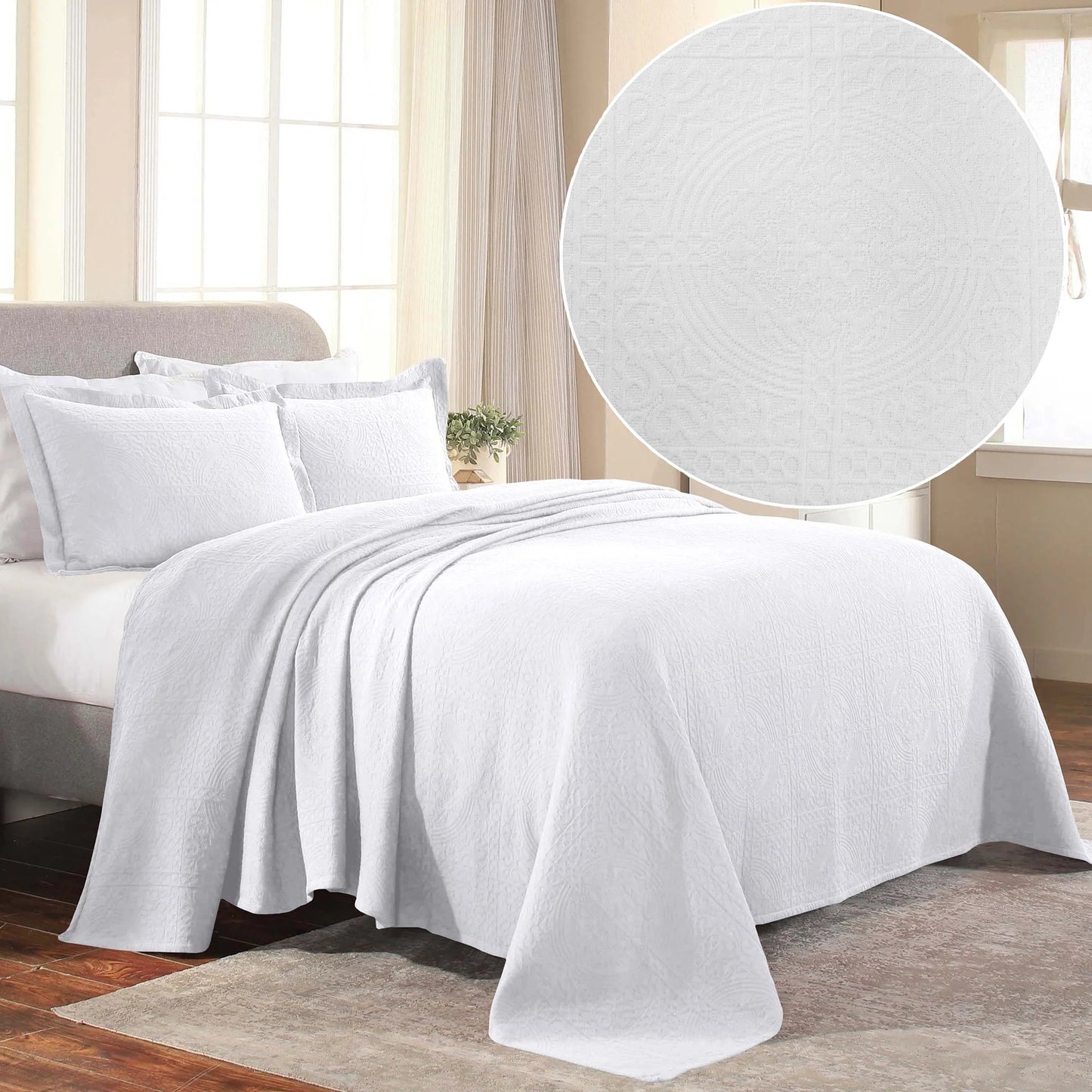 Superior Fleur De Lis Cotton Decorative Bedspread Set