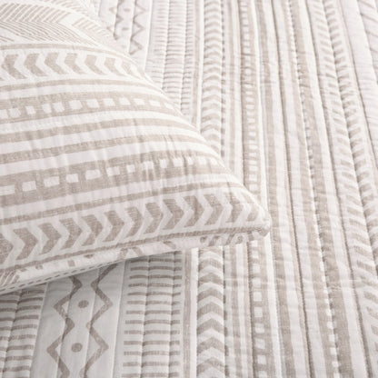 Lush Decor Hygge Geometric Pattern 3-piece Quilt Set