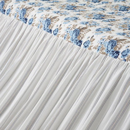 Annie Floral Coverlet- Blue or Portabella