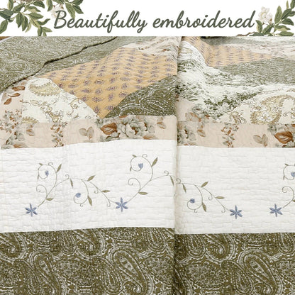The Gray Barn Crosskeys Patchwork 3-piece Quilt Bedding Set