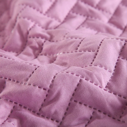 3-piece Fashionable Solid Embossed Quilt Set Bedspread Cover