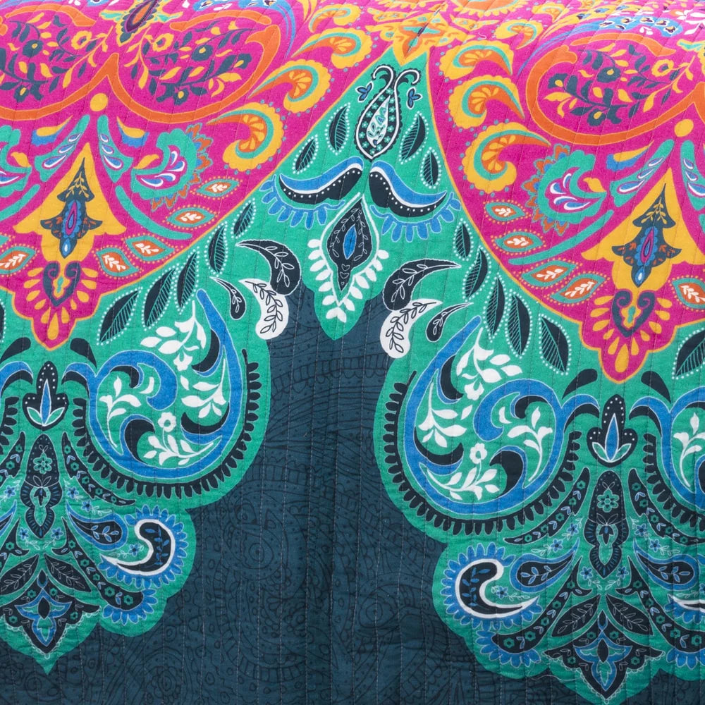 The Curated Nomad La Boheme Boho Chic 3-piece Quilt Set