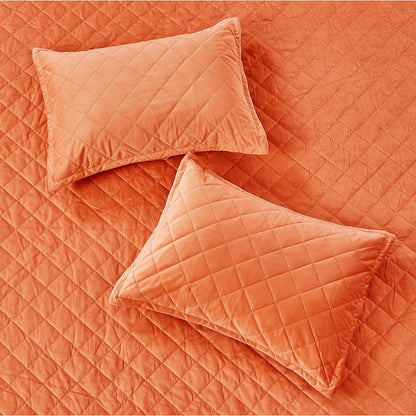 Serenta Velvet Quilts 5 Piece Ultra Soft Floor Touching Bedspread Set