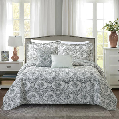 Home Soft Things 5 Piece Printed Microfiber Legacy Quilts Set