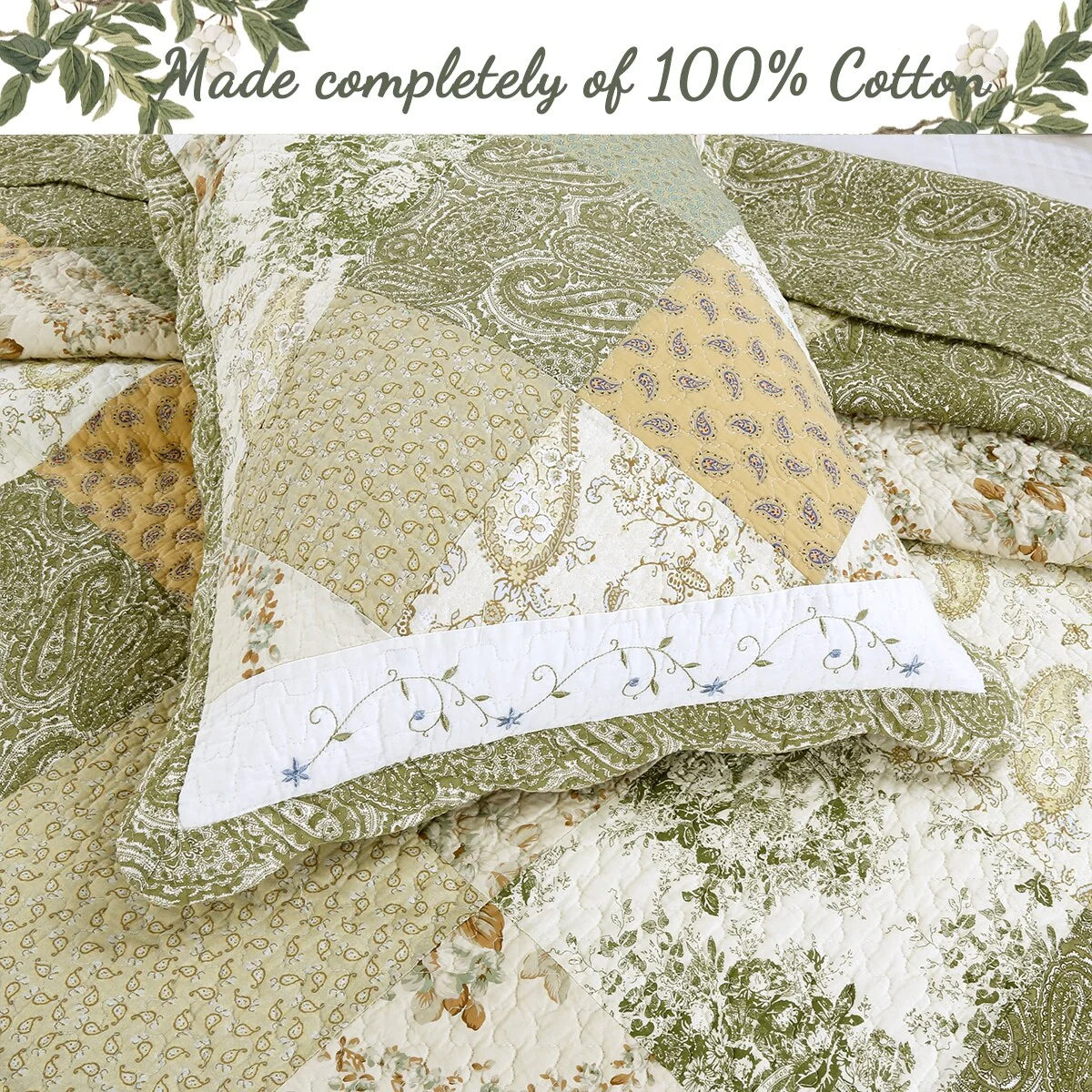 The Gray Barn Crosskeys Patchwork 3-piece Quilt Bedding Set