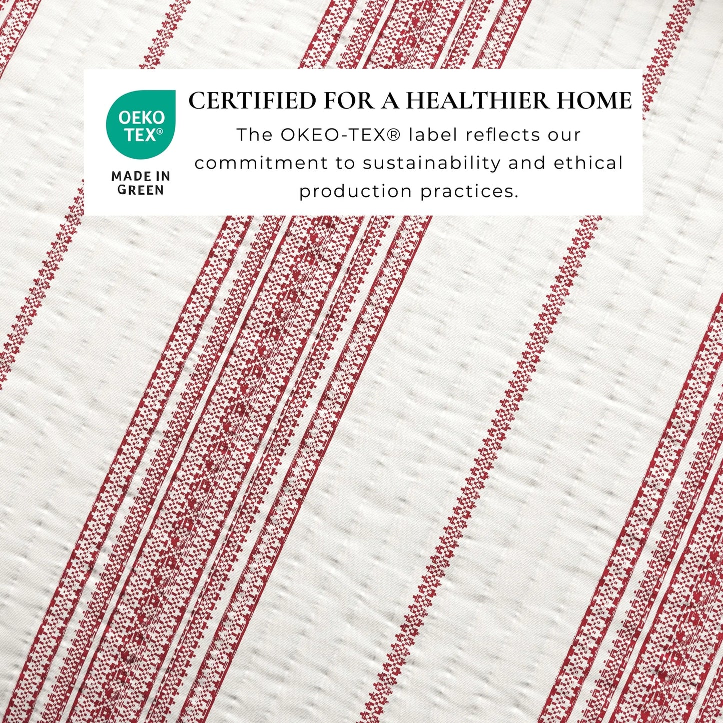 Linery & Co. Farmhouse Stripe Microfiber Quilt Set With Shams.