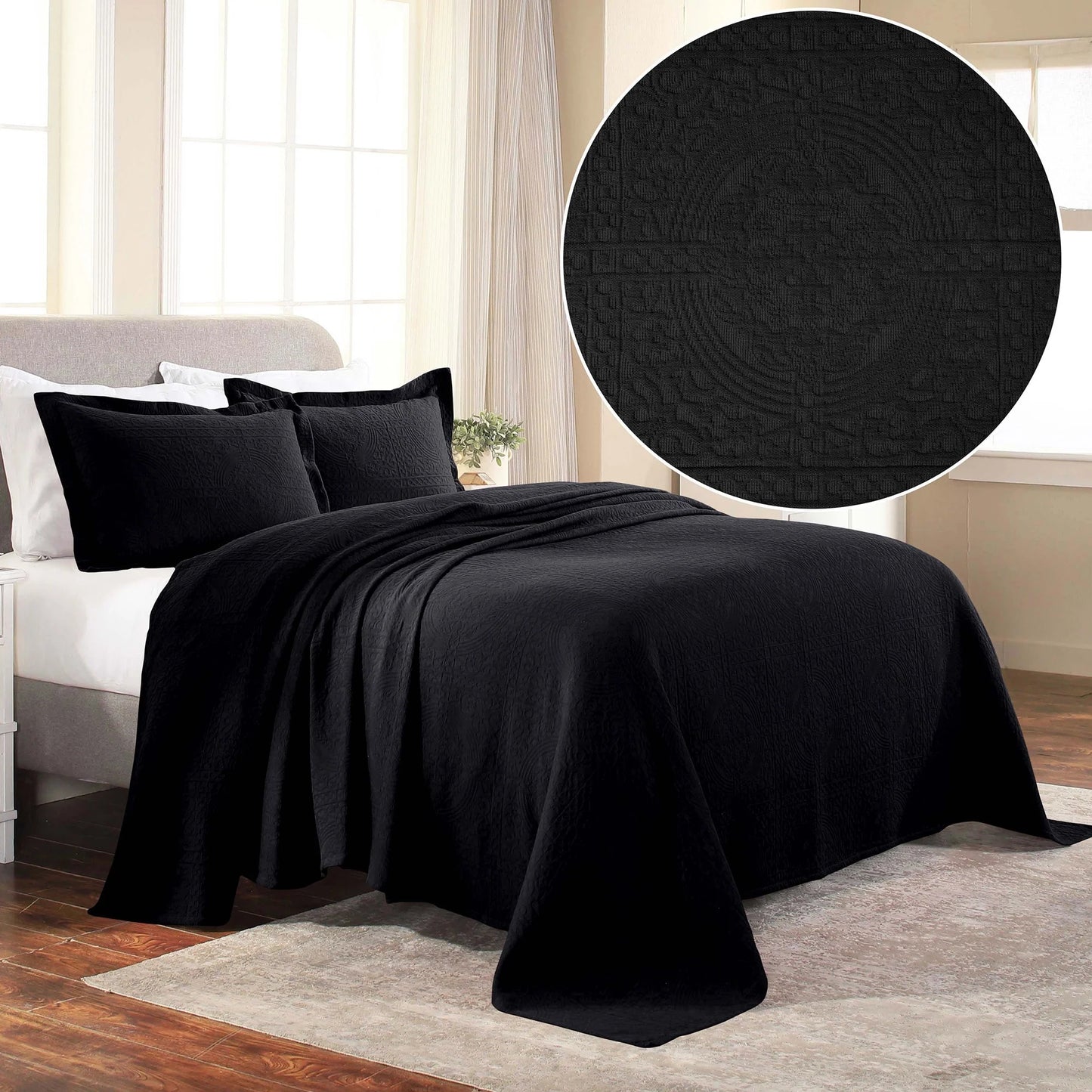 Superior Fleur De Lis Cotton Decorative Bedspread Set