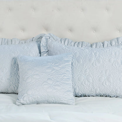 Serent Matte Satin Ruffle Bedspread Set