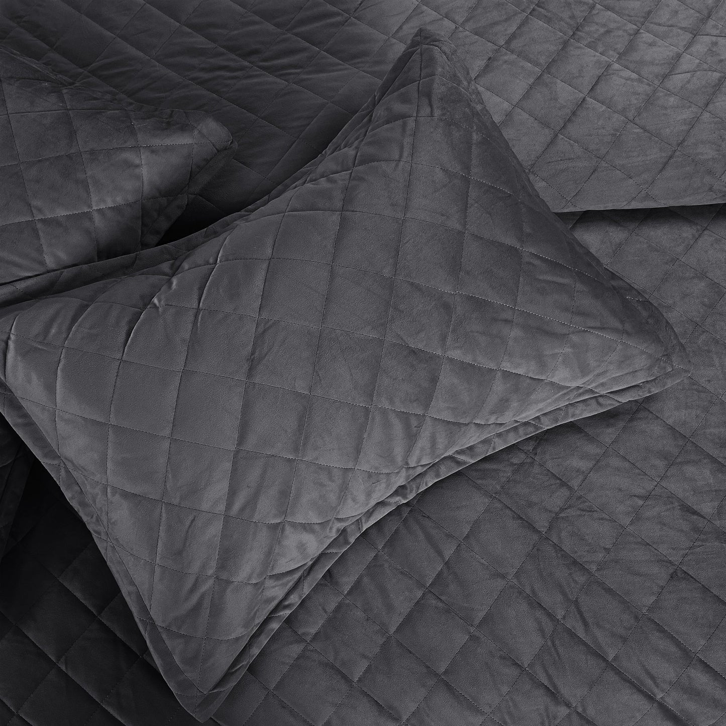 Serenta Velvet Quilts 5 Piece Ultra Soft Floor Touching Bedspread Set