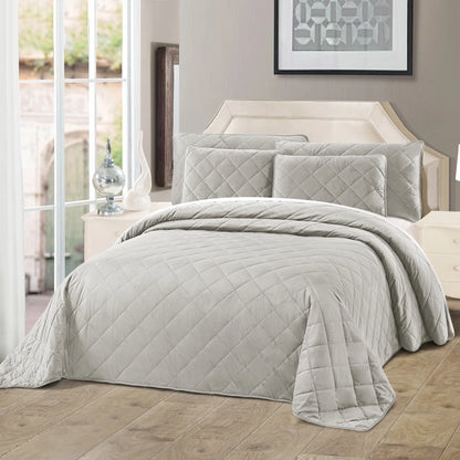 Serenta Velvet Quilts 5 Piece Ultra Soft Floor Touching Bedspread Set