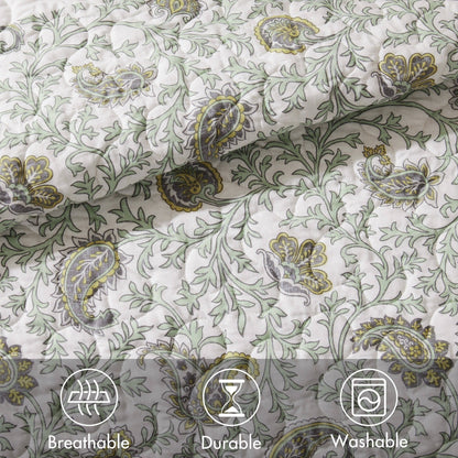 Madison Park Vanessa 6 Piece Cotton Percale Quilt Set with Throw Pillows
