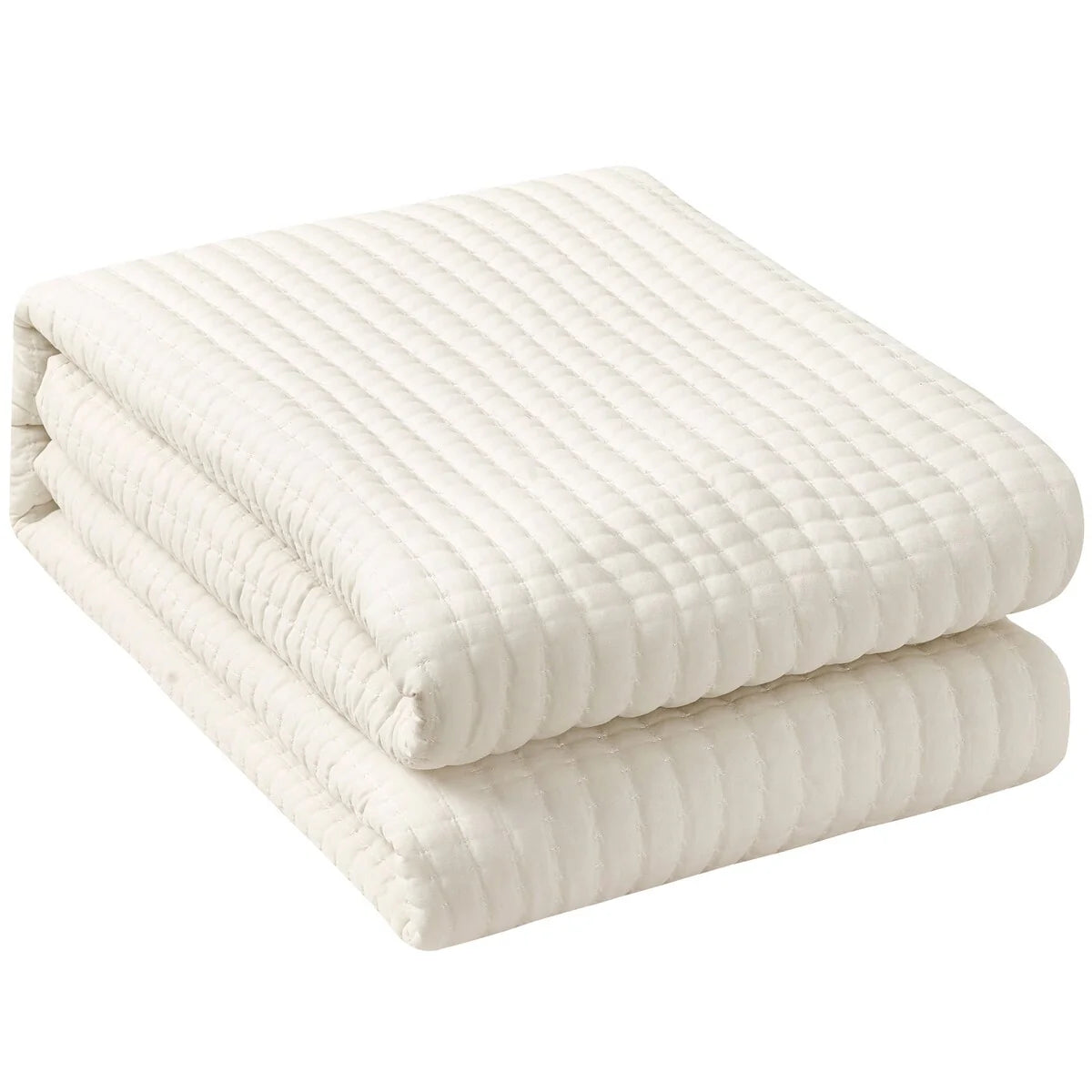 Nanshing Cassidy 7 Piece Solid Color Waffle Quilt Set