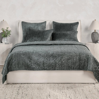 Dimitry 100% Rayon Velvet Quilt by Kosas Home