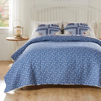 Greenland Home Finely Stitched Cottage Cabin Traditional Quilt Set