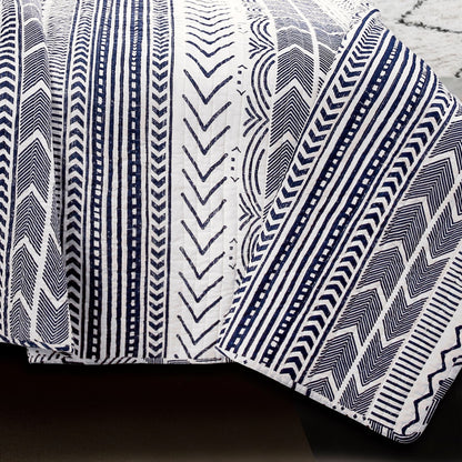 Lush Decor Hygge Geometric Pattern 3-piece Quilt Set