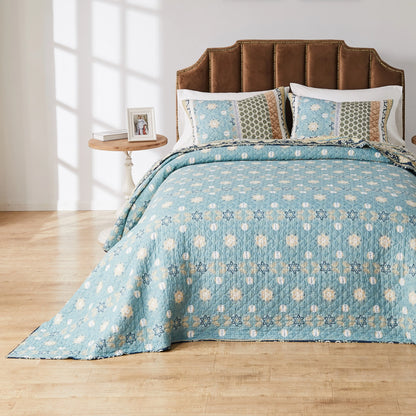 Greenland Home Fashions Thalia Velvet-Embellished Cotton Bedspread Set