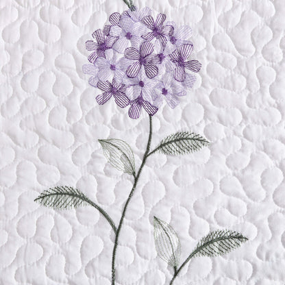 Carnation Embroidered Bedspread