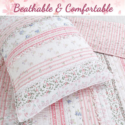 Porch & Den Gwinnett Chic Lace Quilt Bedding Set