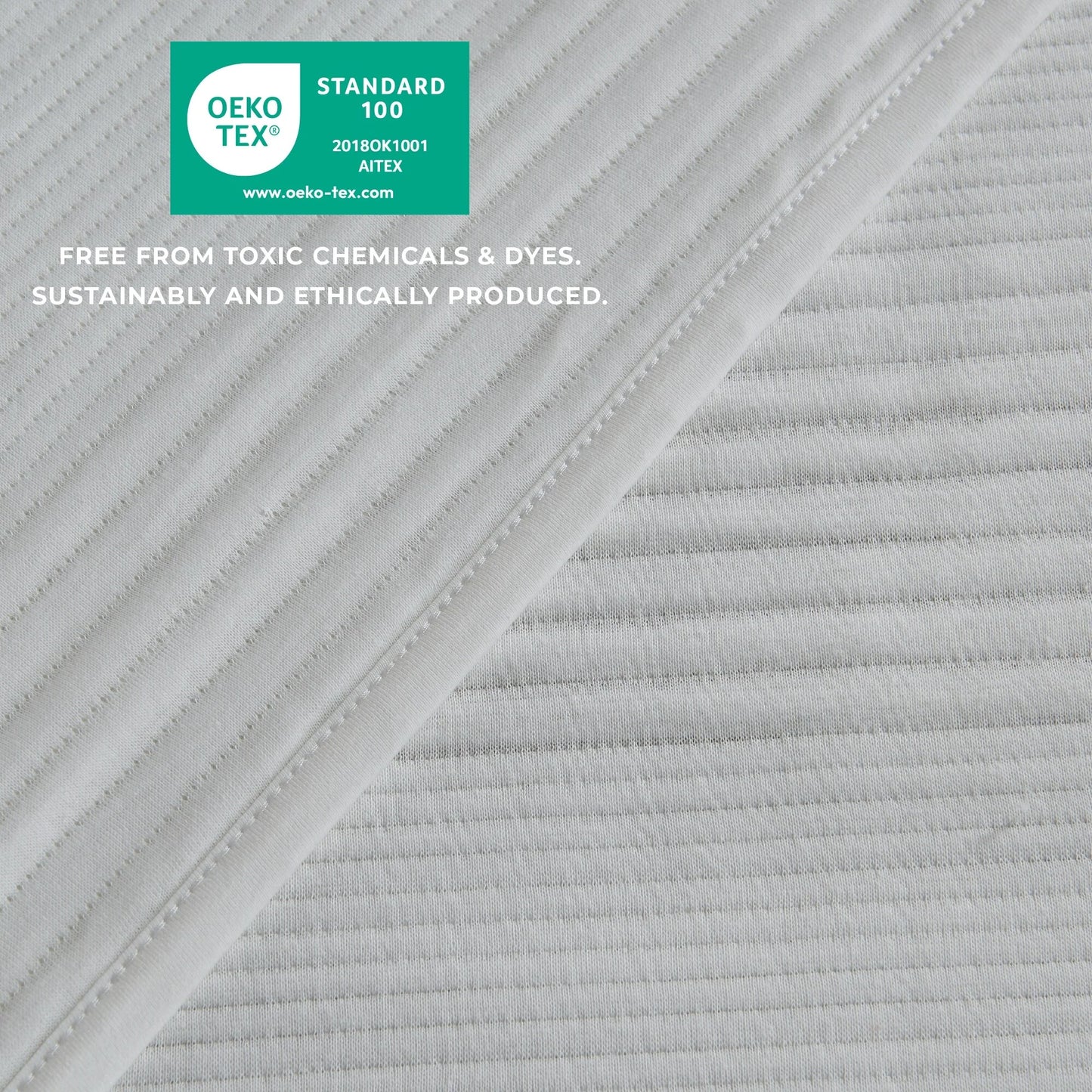 Linery & Co. Cotton Blend Jersey Knit Channel Stitch Quilt Set