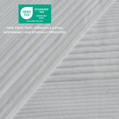 Linery & Co. Cotton Blend Jersey Knit Channel Stitch Quilt Set