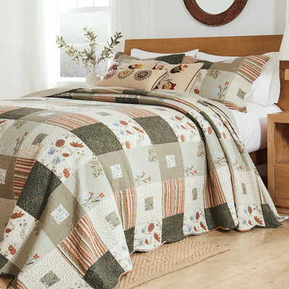 Greenland Home Fashions Sedona 100 Percent Cotton Quilt Set