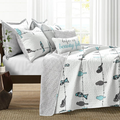 Lush Decor Rowley Birds 7 Piece Quilt Set