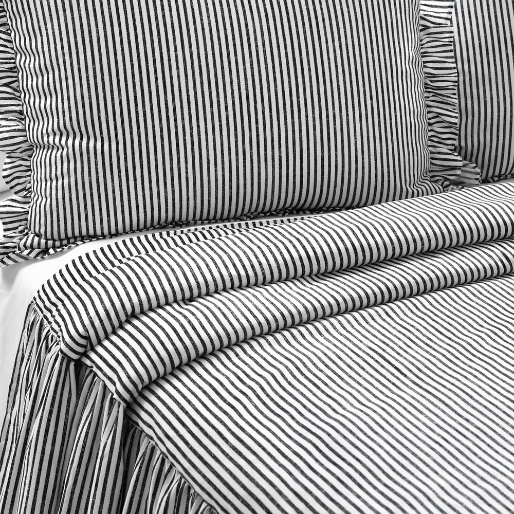 The Gray Barn Lazy Acres Ticking Stripe Bedspread Set