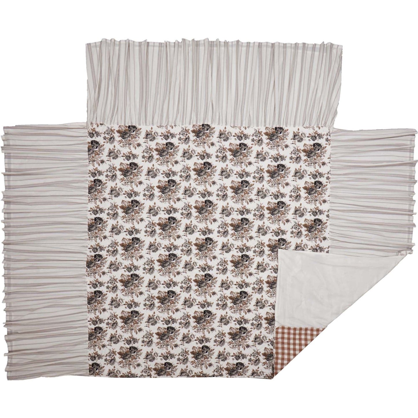 Annie Floral Coverlet- Blue or Portabella