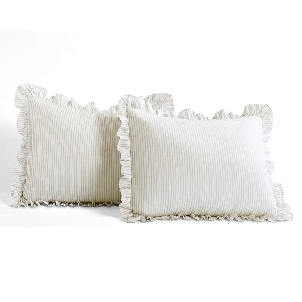 The Gray Barn Lazy Acres Ticking Stripe Bedspread Set