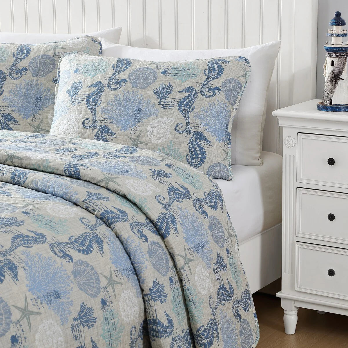 Caribbean Joe Coastal 3PC Quilt Set