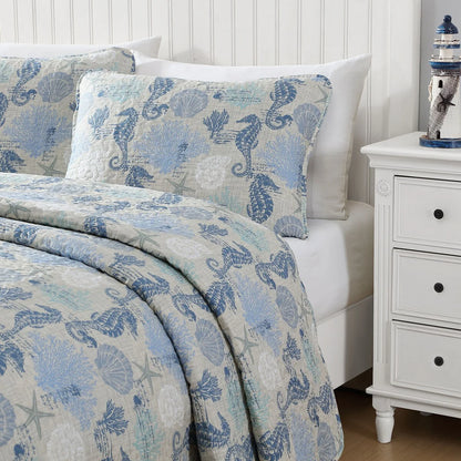 Caribbean Joe Coastal 3PC Quilt Set