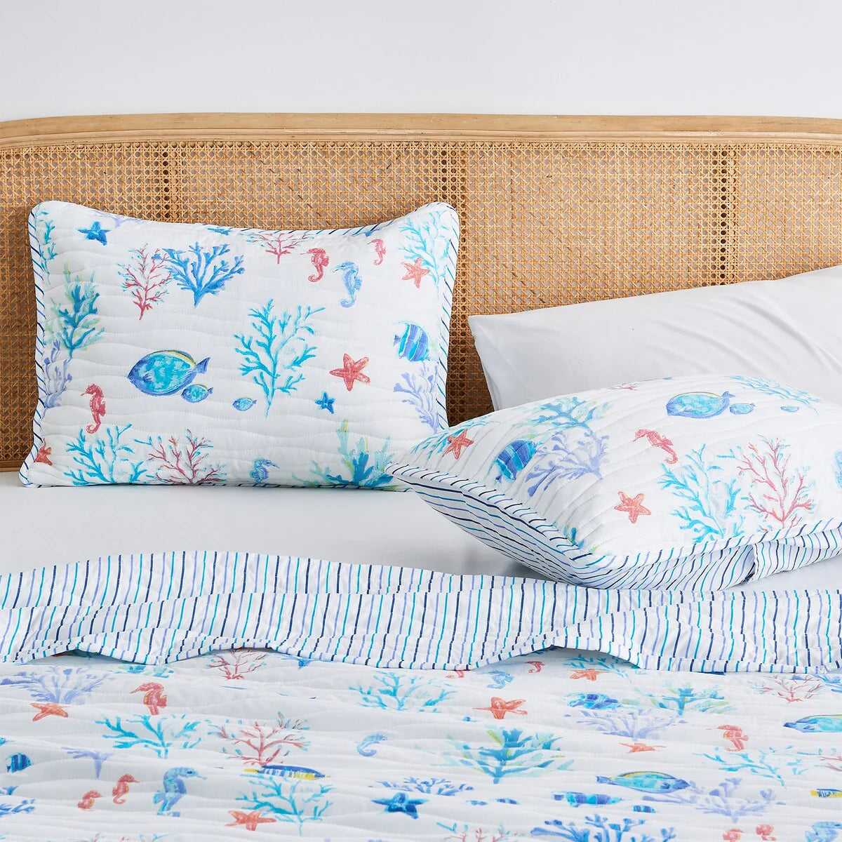 Linery & Co. Nautical Printed Reversible Quilt Set