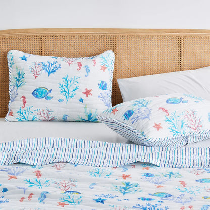 Linery & Co. Nautical Printed Reversible Quilt Set
