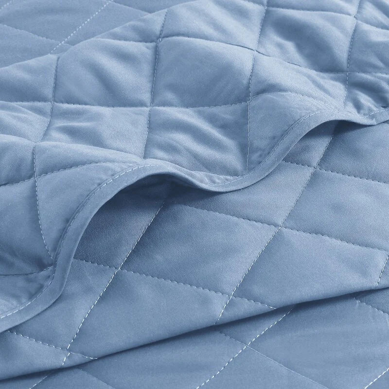 Modern Ultra Soft Microfiber Traditional Diamond Quilting Coverlet Quilt Set