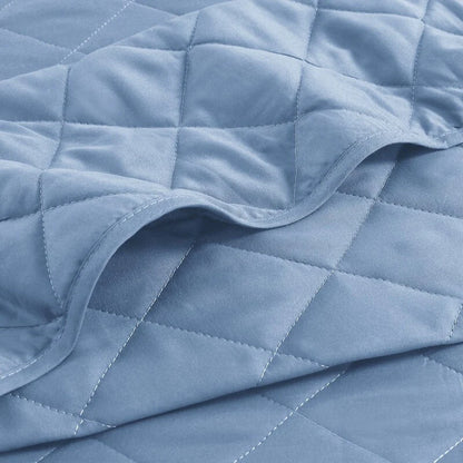 Modern Ultra Soft Microfiber Traditional Diamond Quilting Coverlet Quilt Set