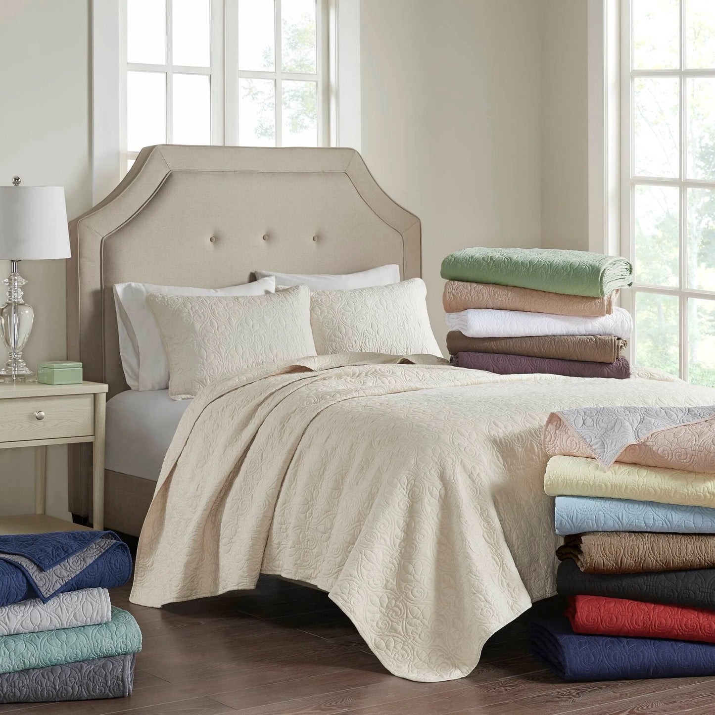 Madison Park Mansfield Reversible Quilt Set